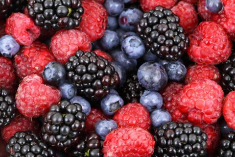 Assortment of Blackberries, Raspberries, and Blueberries